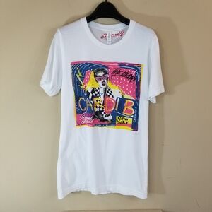 NEW Cardi B Coachella t-shirt white crew Invasion of Privacy graphic S small